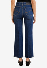 Stella McCartney Cropped Kick Jeans Blue 6D05083SQH73_4024