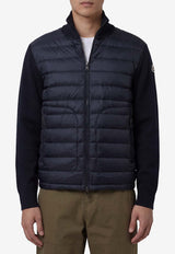 Moncler Padded Zip-Up Wool Cardigan Navy L20919B50700-A9341-777
