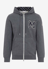 M Patch Zip-Up Hooded Sweatshirt