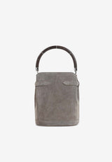 Suede Leather Bucket Bag