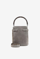 Suede Leather Bucket Bag