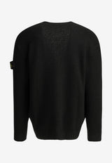 Stone Island Compass Patch Wool Cardigan Black L2S155100010S01C4V0029_5d354cb0-b415-459a-974a-5cbdf7437d19