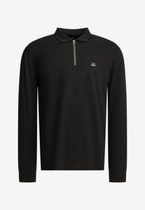 C.P. Company Half-Zip Piqué Polo Sweater Black 21CMPL152A005263W999_a8501eb7-07df-49af-b51a-0b465a996816