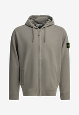 Stone Island Logo Patch Zip-Up Hooded Sweatshirt Gray L2S156100067S0A20V0060_9e31d7fc-e826-42bd-9a4e-00f2f462664b