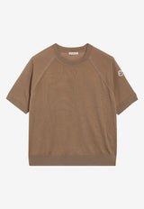 Moncler Logo Patch Wool Knit Top Beige 9C00001M1180/T_MONCL-20U