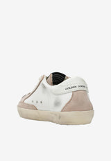 Golden Goose DB Kids Super-Star Sneakers with Glittered Star White GJF00102F008641/T_GOLDE-12507