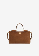 Dolce & Gabbana Medium Vittoria Suede Handbag Brown BB7896A0775/T_DOLCE-8Y121