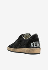 Golden Goose DB Ball Star Glitter and Suede Sneakers Black GWF00117F003989/T_GOLDE-90100