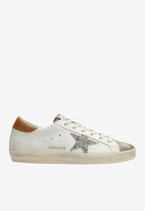 Golden Goose DB Super-Star Leather Sneakers with Glittered Star Patch White GWF00101F008719/T_GOLDE-12524