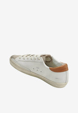 Golden Goose DB Super-Star Leather Sneakers with Glittered Star Patch White GWF00101F008719/T_GOLDE-12524
