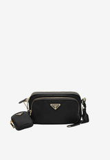Prada Triangle Logo Crossbody Bag Black 1BH226OOOR064/T_PRADA-F0632