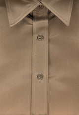 The Frankie Shop Arlen Satin Boxy Shirt Beige CHFS22059206BEIGE_Beige_70331751