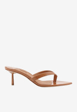 Le Silla Gisele 60 Patent Leather Thong Sandals Beige 6606F060BXPPGSM723_CUBA_70331752