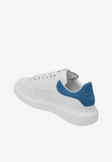 McQueen Oversize Leather Low-Top Sneakers White 553680UWIAIH/T_ALEXQ-9086