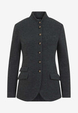 Herringbone Wool Blazer