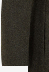 Single-Breasted Wool Coat