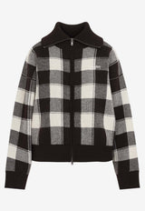Rachelle Plaid Check Wool Cardigan