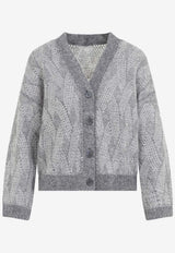 Openwork Wool-Blend Cardigan