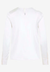Long-Sleeved Satin Blouse