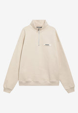 Jacquemus Gros Grain Half-Zip Sweatshirt Beige SSM00313AJ00174/T_JACQM-150