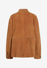 Loewe Suede Buttoned Jacket Brown S359Y34LBQSUE/T_LOEW-2530