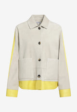 Loewe Suede Buttoned Jacket Gray S359Y34LBHSUE/T_LOEW-1130