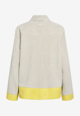 Loewe Suede Buttoned Jacket Gray S359Y34LBHSUE/T_LOEW-1130