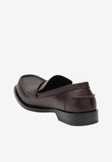 Loewe Shiny Leather Loafers Brown M815290X01LE/T_LOEW-3110