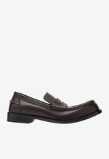 Loewe Shiny Leather Loafers Brown M815290X01LE/T_LOEW-3110