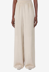 Max Mara Volonta Silk Wide-Leg Pants Beige 2621136021600-10175-007