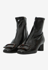 Roger Vivier Roundy Turtle 45 Ankle Boots Black RVW76145670-VNQ-B999