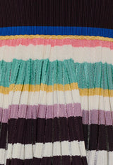 Alaïa Striped Knit Mini Dress Multicolor AA9R3100K226D--910