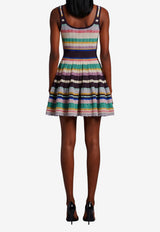 Alaïa Striped Knit Mini Dress Multicolor AA9R3100K226D--910