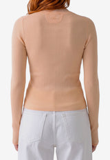 Chloé Wool Ribbed Knit Sweater Orange CH26AMP19560--81G