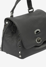 Zanellato Baby Postina Daily Grained Leather Handbag Gray POSTINA DAILY BABY0680100040000Z0115_9be9736a-e281-4a95-9caa-218db7d3c8d8