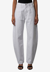 Alaïa Rodeo Curved-Leg Jeans White AA9P1406D027D--000
