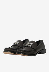Roger Vivier Viv' Rangers Leather Loafers Black RVW82845640-91T-B999