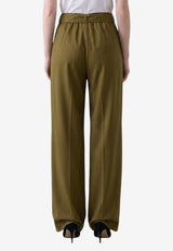 Max Mara Parachute Wool Pants Green 2621136251600-10204-015