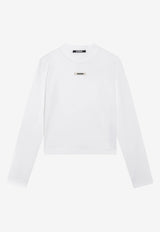 Jacquemus Le Gros Grain Long-Sleeved T-shirt White TSW00155AJ00124/T_JACQM-100