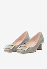 Roger Vivier Belle Vivier 45 Patent Leather Pumps Gray RVW44815280-D1P-B206