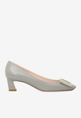 Roger Vivier Belle Vivier 45 Patent Leather Pumps Gray RVW44815280-D1P-B206
