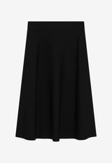 Max Mara Fuggito Midi Flared Skirt Black MXMFUGGITOVI/T_MAXM-006