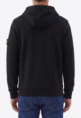 Stone Island Logo Patch Zip-Up Sweatshirt Black L2S156100062-S0051-V0029