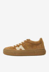 Hogan Crosswind Nubuck Low-Top Sneakers Camel HXW7050GB00-UHT-0RZU