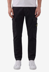 Stone Island Logo Patch Cargo Pants Black L2S153100033-S00L1-V0129