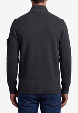 Stone Island Logo Patched Wool Sweater Gray L2S155100047-S00A3-V0M62