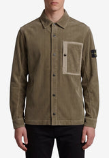 Stone Island Logo Patch Corduroy Jacket Green L2S151200016-S0212-V005G