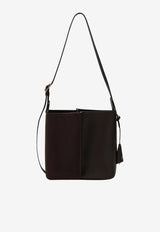 Loewe Bilbao Calfskin Suede Bucket Bag Dark Brown A418WRPX01LE/T_LOEW-0018