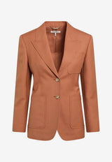 Chloé Single-Breasted Wool Blazer Orange CH26AVE77066/T_CHLOE-249