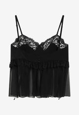 Chloé Crepe De Chine Cami Top Black CH26AHT17005/T_CHLOE-001